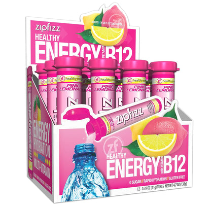 Zipfizz Daily Energy Drink Powder, Blood Orange, 20 Pack | 3-in-1 Sustained Energy, Rapid Hydration, and Essential Vitamins | Sugar-Free | Electrolyte Powder | Contains Vitamin B-12 & Antioxidants
