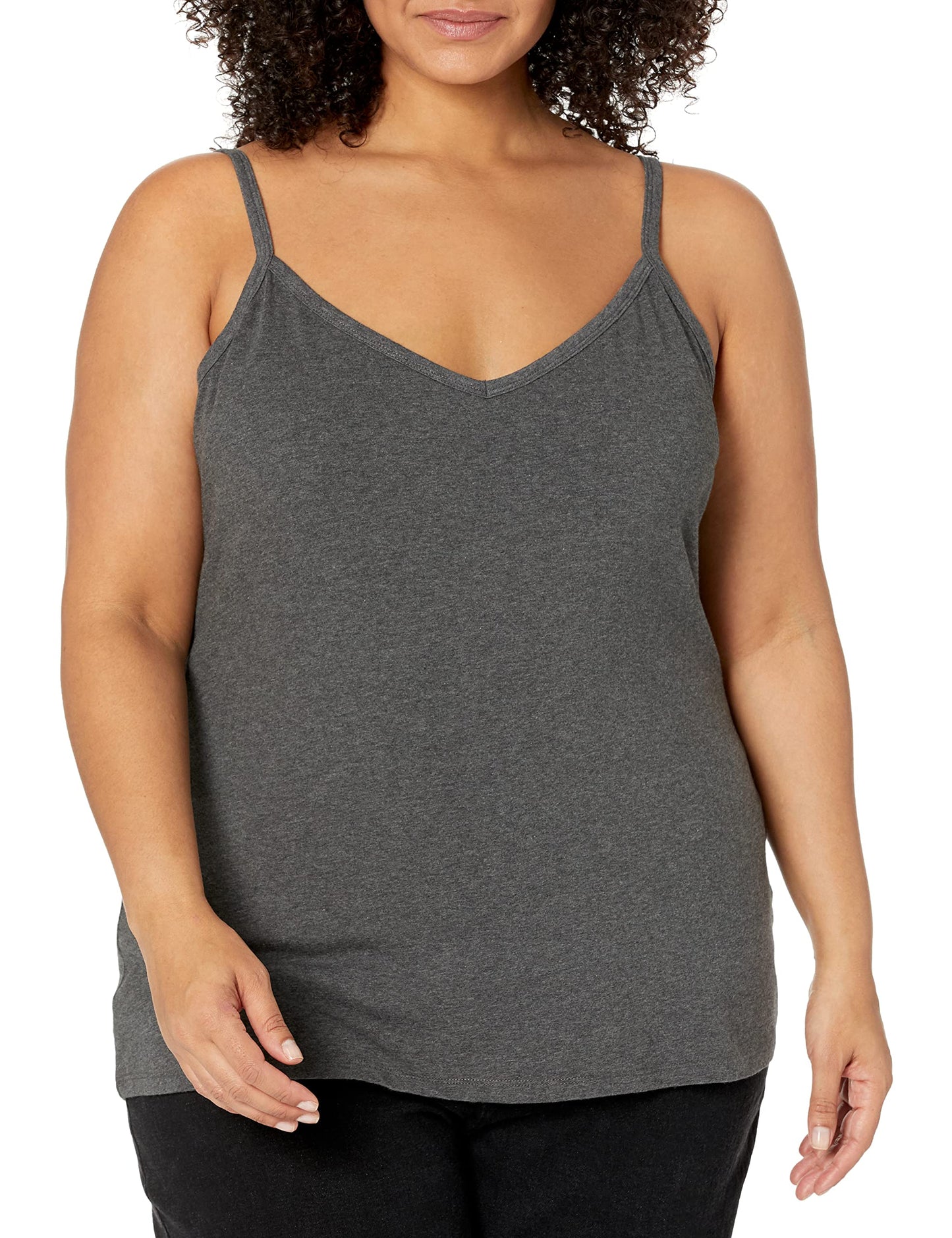 Amazon Essentials Women's Slim-Fit V-Neck Cami, Pack of 4