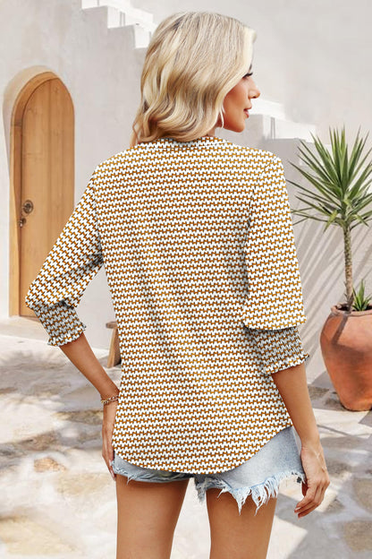 WIHOLL 3/4 Length Sleeve Womens Tops Summer Shirts Spring Vacation Outfits Dressy Casual Trendy Fall S-3XL