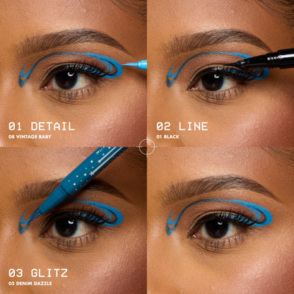 NYX PROFESSIONAL MAKEUP Epic Ink Liner, Waterproof Liquid Eyeliner - Black, Vegan Formula