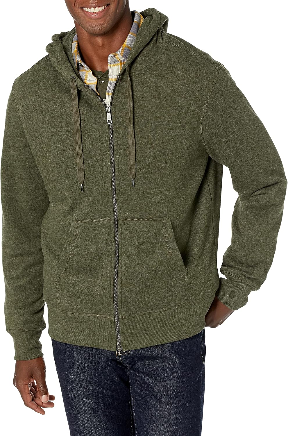 Amazon Essentials Men's Full-Zip Fleece Hoodie Sweatshirt (Available in Big & Tall)