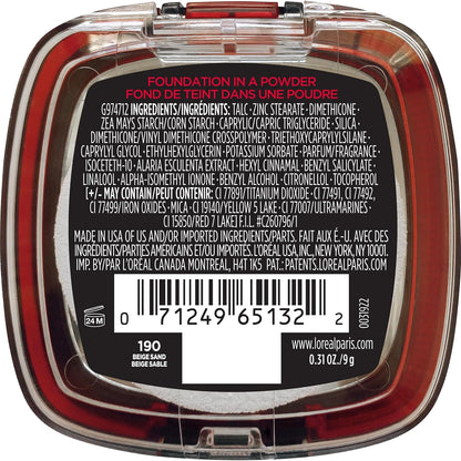 L'Oreal Paris Makeup Infallible Fresh Wear Foundation in a Powder, Up to 24H Wear, Waterproof, Vanilla, 0.31 oz. (Packaging May Vary)