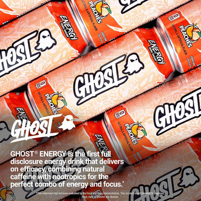 GHOST Energy Drink, Zero Sugars, 12-Pack, Cherry Limeade, 16oz | Energy & Focus Pre Workout Drink, No Artificial Colors, Gluten-Free, Vegan - 200MG Natural Caffeine, L-Carnitine, Taurine