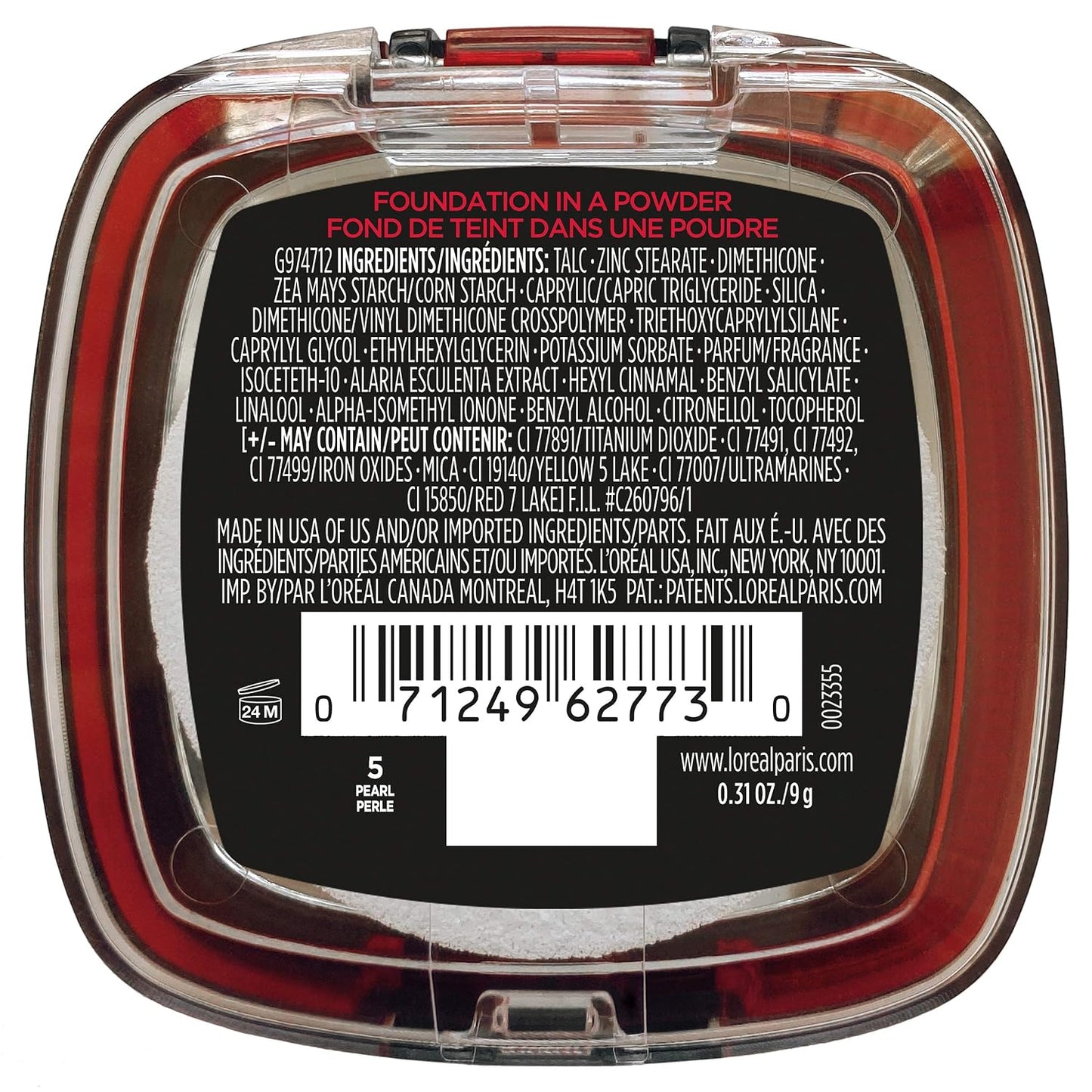 L'Oreal Paris Makeup Infallible Fresh Wear Foundation in a Powder, Up to 24H Wear, Waterproof, Vanilla, 0.31 oz. (Packaging May Vary)