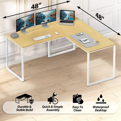 SHW Mission 32-Inch Home Office Computer Desk, Black