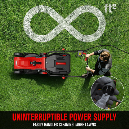 EWORK Corded Electric Lawn Mower 14-Inch, 11Amp Electric Push Mower with 30L Grass Catchers, 4-Height Adjustment, Lightweight Lawnmower for Garden, Yard