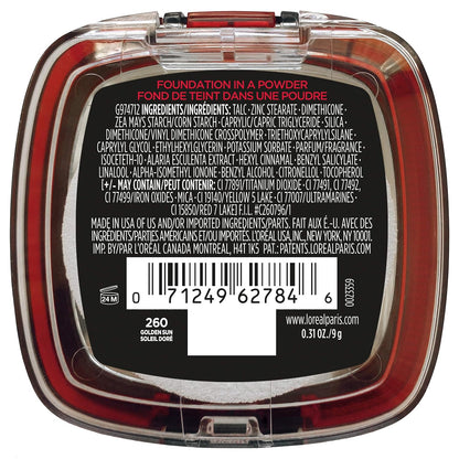 L'Oreal Paris Makeup Infallible Fresh Wear Foundation in a Powder, Up to 24H Wear, Waterproof, Vanilla, 0.31 oz. (Packaging May Vary)