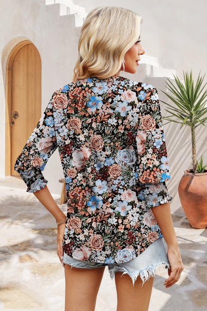 WIHOLL 3/4 Length Sleeve Womens Tops Summer Shirts Spring Vacation Outfits Dressy Casual Trendy Fall S-3XL