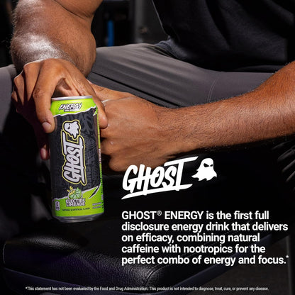 GHOST Energy Drink, Zero Sugars, 12-Pack, Cherry Limeade, 16oz | Energy & Focus Pre Workout Drink, No Artificial Colors, Gluten-Free, Vegan - 200MG Natural Caffeine, L-Carnitine, Taurine
