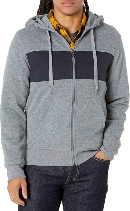 Amazon Essentials Men's Full-Zip Fleece Hoodie Sweatshirt (Available in Big & Tall)