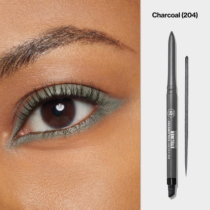 Revlon ColorStay Pencil Waterproof Eyeliner, Smudge-Proof, Eye Makeup with Built-In Sharpener, Long-Lasting, Matte Finish, 201 Black, 2 pack