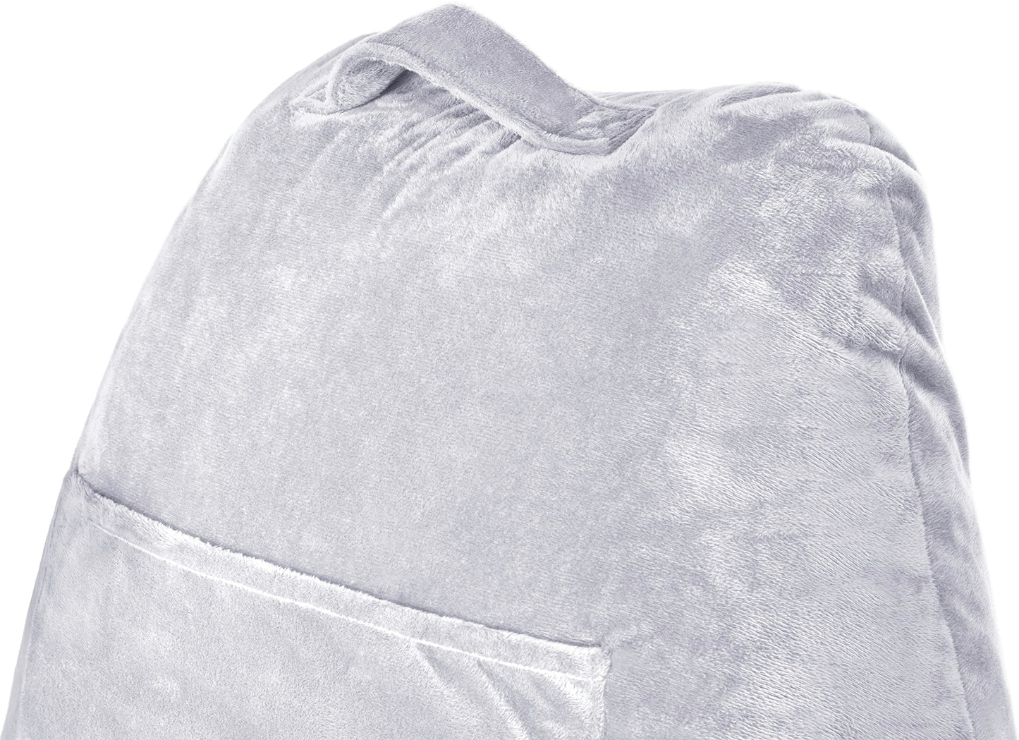 Husband Pillow XXL The Original for Adults - 30" Tall Backrest for Sitting Up in Bed - Firm Support Reading & Bed Rest Pillows for Adults, Neck Roll, Removable Cover - TV - Dark Grey