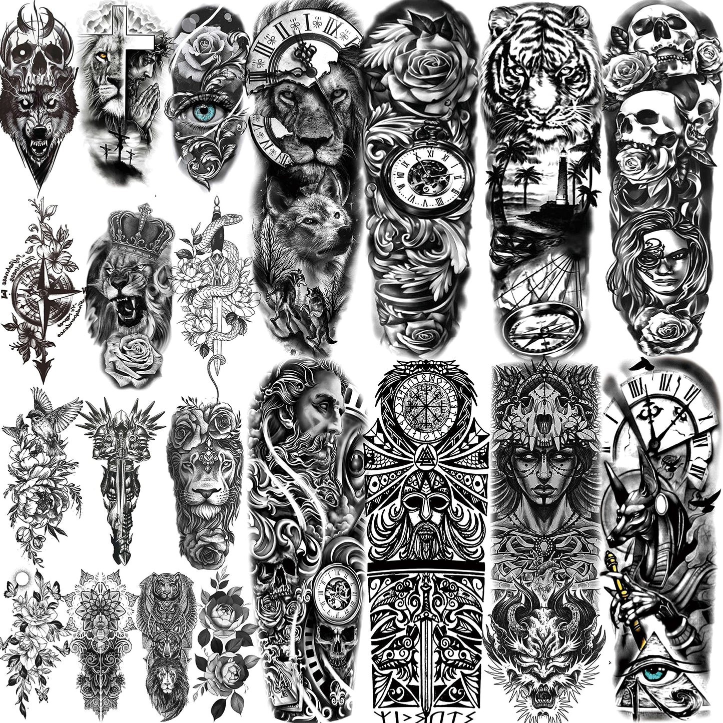 12 Sheets Beautiful Butterfly Flowers Temporary Tattoos For Women Feet Hands Body Art, Realistic Rose Peony Floral Fake Tattoo Sticker For Legs Ankle, Waterproof Lily Dreamcatcher Temp Tatoos Decals