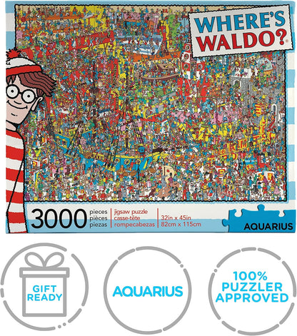 Aquarius Where’s Waldo 3000-Piece Jigsaw Puzzle