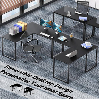 SHW Mission 32-Inch Home Office Computer Desk, Black