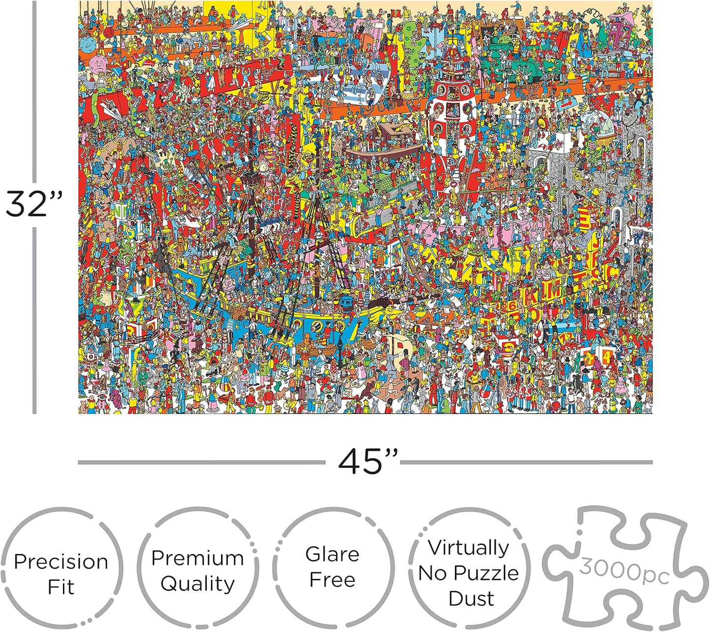 Aquarius Where’s Waldo 3000-Piece Jigsaw Puzzle
