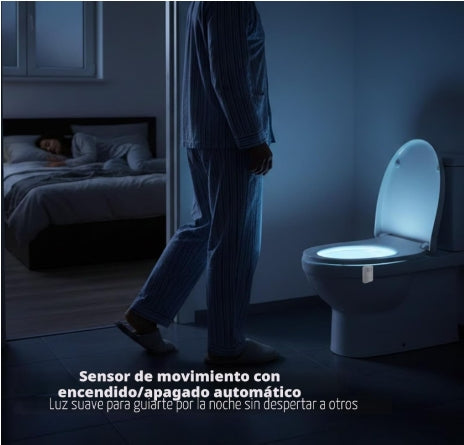 Luz nocturna para inodoro con sensor de movimiento