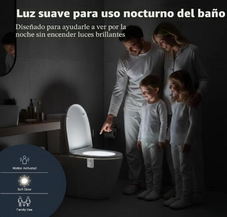 Luz nocturna para inodoro con sensor de movimiento