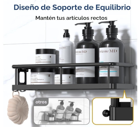 YASONIC Organizador de ducha adhesivo, estantes de ducha a prueba de óxido para ducha interior
