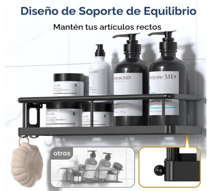 YASONIC Organizador de ducha adhesivo, estantes de ducha a prueba de óxido para ducha interior