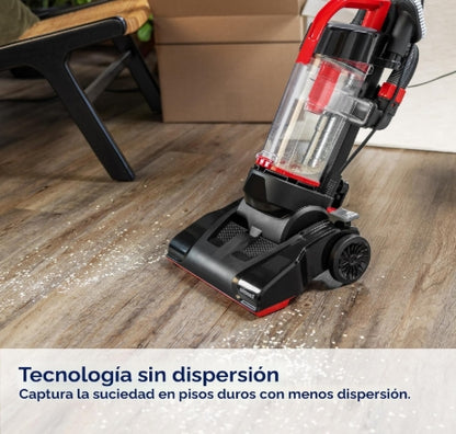 Bissell CleanView - Aspiradora vertical compacta, se adapta a dormitorios y apartamentos, ligera con potente succión y varilla de extensión extraíble, 3508