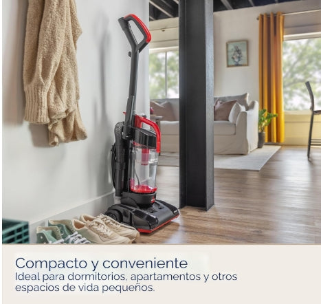 Bissell CleanView - Aspiradora vertical compacta, se adapta a dormitorios y apartamentos, ligera con potente succión y varilla de extensión extraíble, 3508