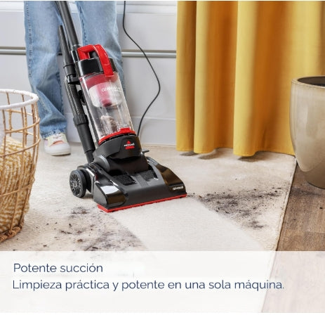 Bissell CleanView - Aspiradora vertical compacta, se adapta a dormitorios y apartamentos, ligera con potente succión y varilla de extensión extraíble, 3508