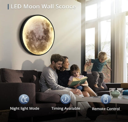 Lámpara de pared de luna regulable de 19.6 pulgadas con control remoto